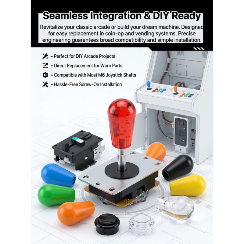 1 PCS M6 Joystick  American Ba - Vending Arcade Games ulasan dan harga