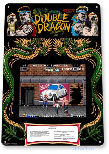 Double Dragon Arcade Sign, Cla - Arcade Games & Vending Co ulasan dan harga
